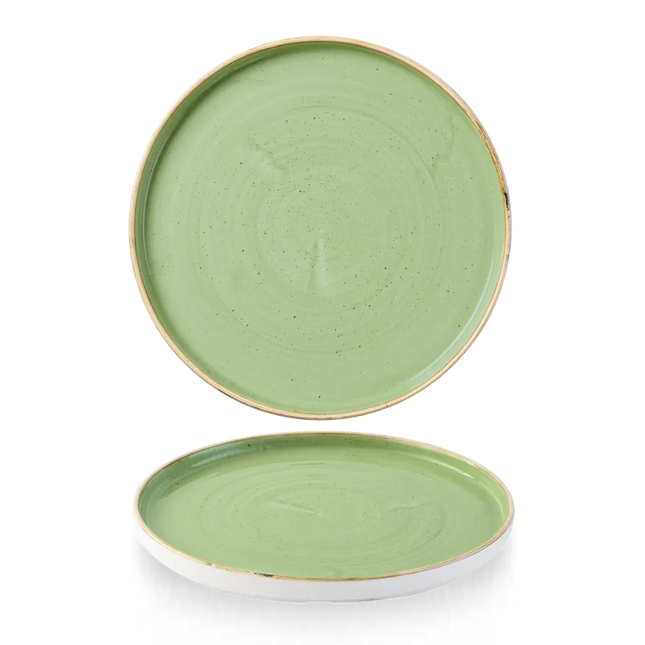 Stonecast Sage Green Walled Plate 26cm 6/box