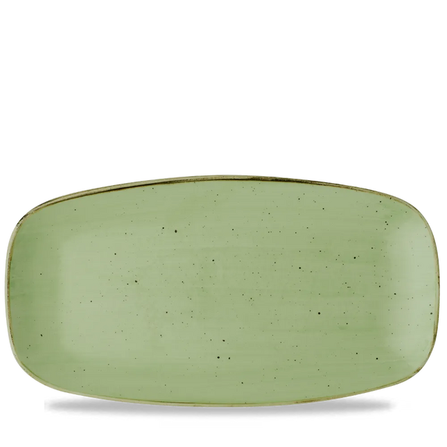 Stonecast Sage Green Chef's Oblong Plate 29.8x15.3cm 12/box
