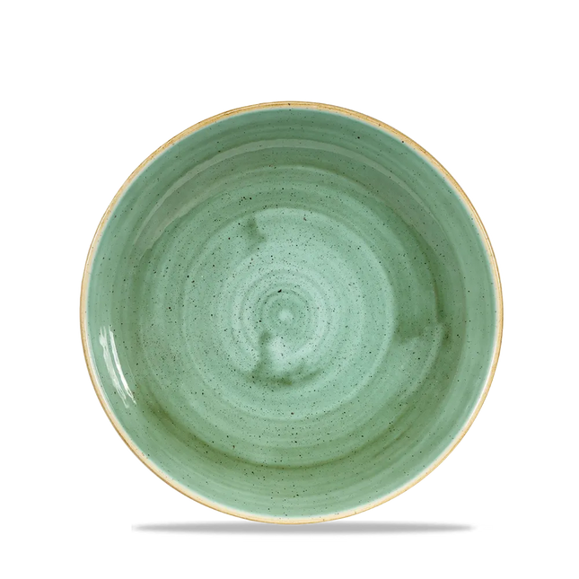 Churchill Stonecast Samphire Green coupe kom Ø 25 cm – ruime groene serveerkom voor restaurants
