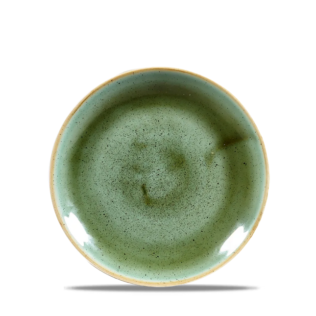 Churchill Stonecast Samphire Green coupe bord Ø 17 cm – klein groen bijzetbord voor horeca
