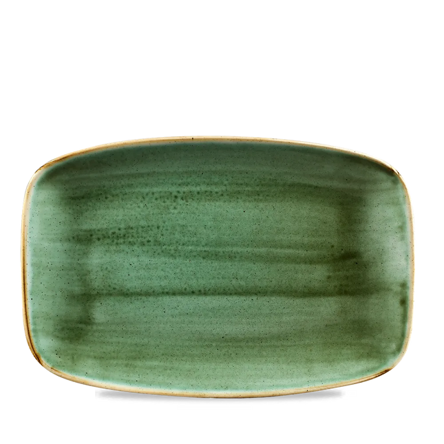 Stonecast Green Oblong Chef's Plate 30x19.9 cm 6/box