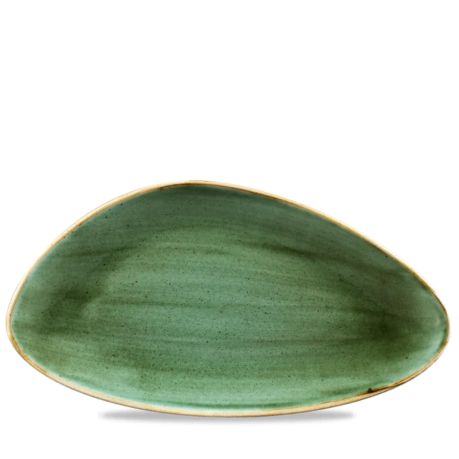 Stonecast Samphire Green Triangle Plate 18.5x35.6 cm 6/box