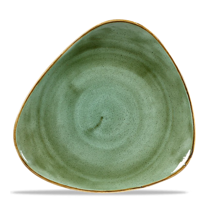 Churchill Stonecast Samphire Green Lotus bord Ø 25 cm – gespikkeld porseleinen bord voor professionele keukens