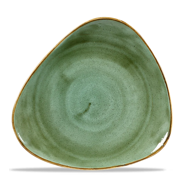 Churchill Stonecast Samphire Green Lotus bord Ø 25 cm – gespikkeld porseleinen bord voor professionele keukens