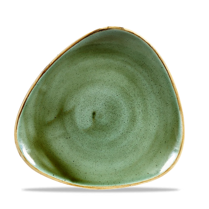 Churchill Stonecast Samphire Green Lotus bord Ø 23 cm – gespikkeld porseleinen bord voor restaurants