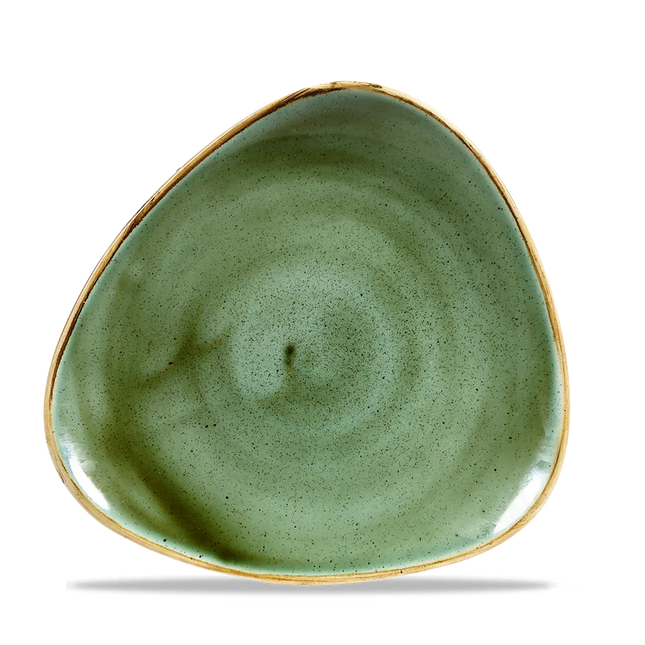 Churchill Stonecast Samphire Green Lotus bord Ø 23 cm – gespikkeld porseleinen bord voor restaurants