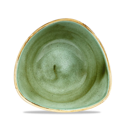 Churchill Stonecast Samphire Green Lotus kom Ø 18 cm – gespikkeld porseleinen kom voor de horeca