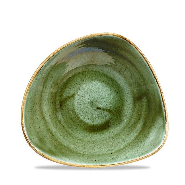 Churchill Stonecast Samphire Green Lotus kom Ø 23 cm – gespikkeld porseleinen kom voor hotels en restaurants