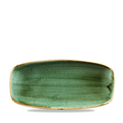 Stonecast Green Chefs Oblong Plate 26.9x12.7cm 12/box