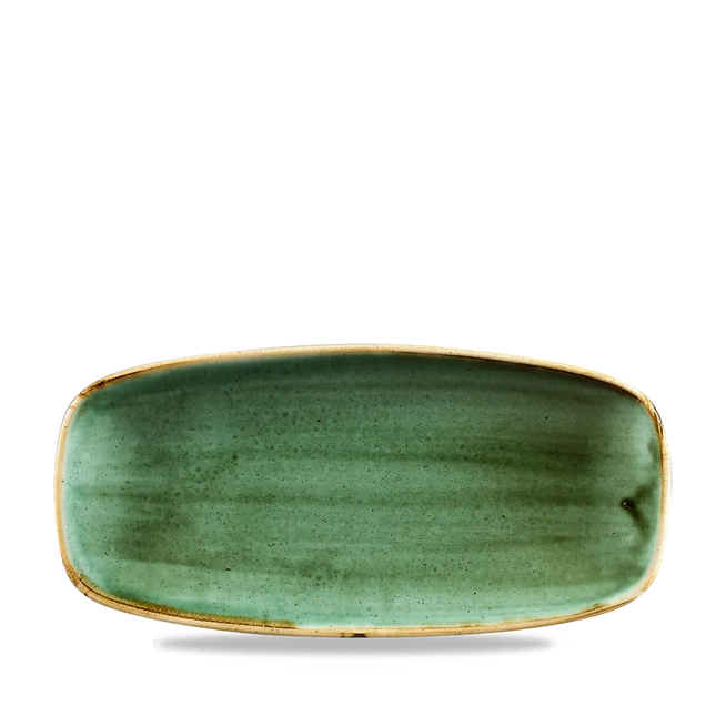 Stonecast Green Chefs Oblong Plate 26.9x12.7cm 12/box