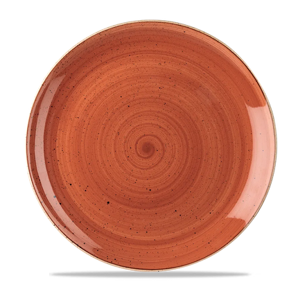 Churchill Stonecast Orange Evolve coupebord Ø 29 cm – randloos porseleinen bord voor restaurants