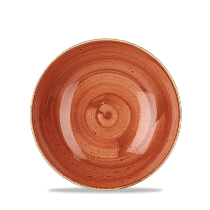 Churchill Stonecast Orange coupekom Ø 18 cm – randloze porseleinen kom voor hotels en restaurants