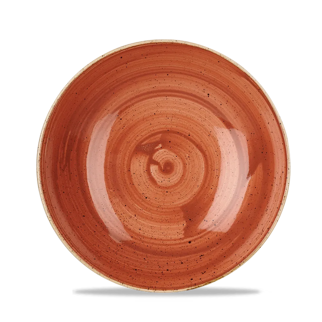 Churchill Stonecast Orange Evolve coupekom Ø 25 cm – randloze porseleinen kom voor cafés en bars