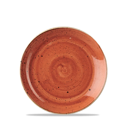 Churchill Stonecast Orange Evolve coupebord Ø 17 cm – randloos porseleinen bord voor fine dining