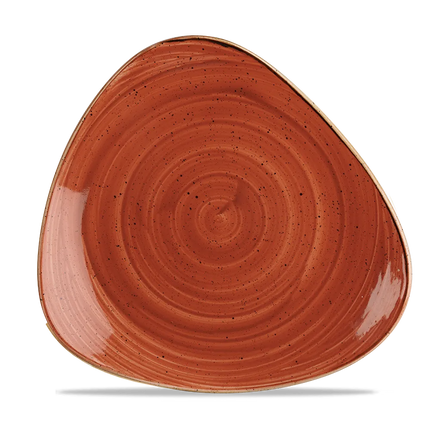 Churchill Stonecast Orange Lotus bord Ø 25 cm – gespikkeld porseleinen bord voor hotels en restaurants