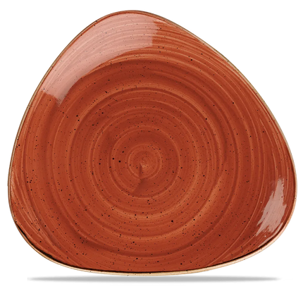 Churchill Stonecast Orange Lotus bord Ø 30 cm – gespikkeld porseleinen bord voor cafés en bars