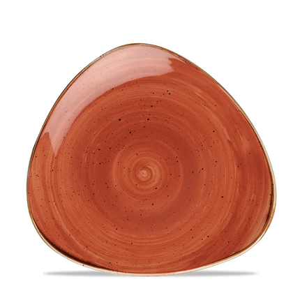 Churchill Stonecast Orange Lotus bord Ø 18 cm – gespikkeld porseleinen bijgerecht bord voor fine dining