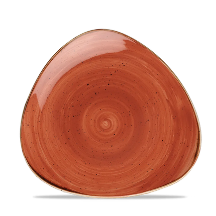 Churchill Stonecast Orange Lotus bord Ø 23 cm – gespikkeld porseleinen bord voor buffetten en catering