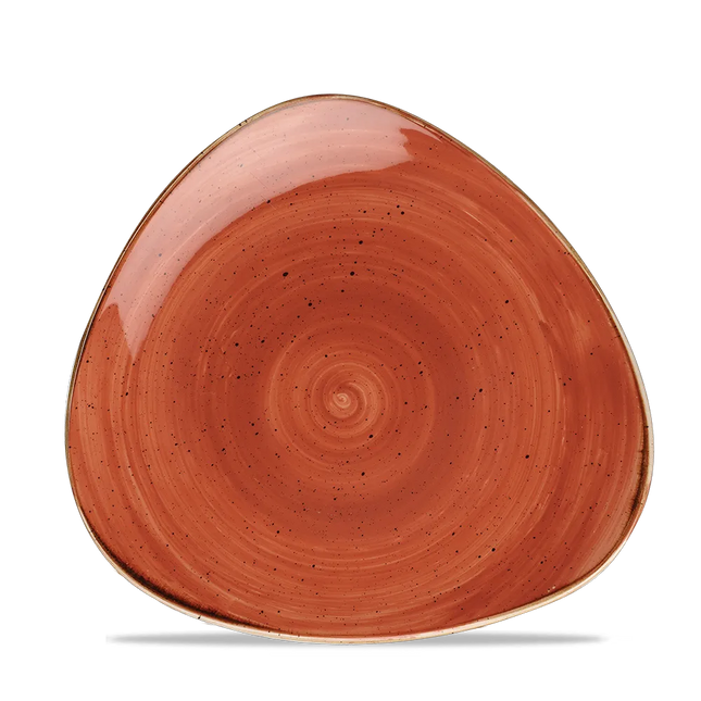 Churchill Stonecast Orange Lotus bord Ø 23 cm – gespikkeld porseleinen bord voor buffetten en catering