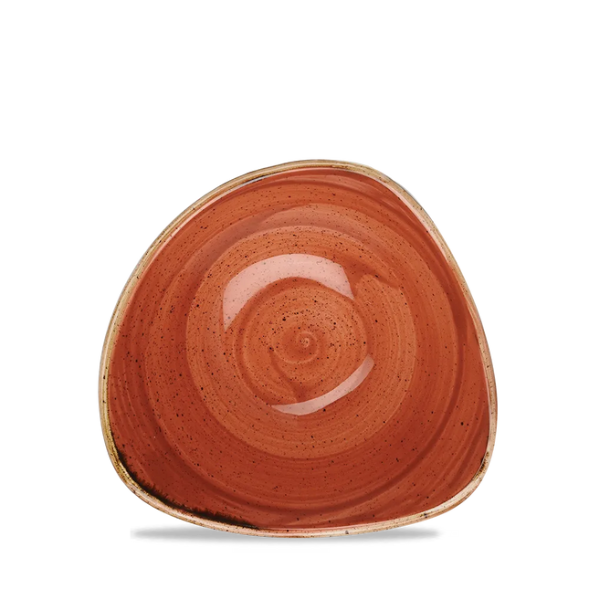 Churchill Stonecast Orange Lotus kom Ø 15 cm – gespikkeld porseleinen kom voor professionele keukens