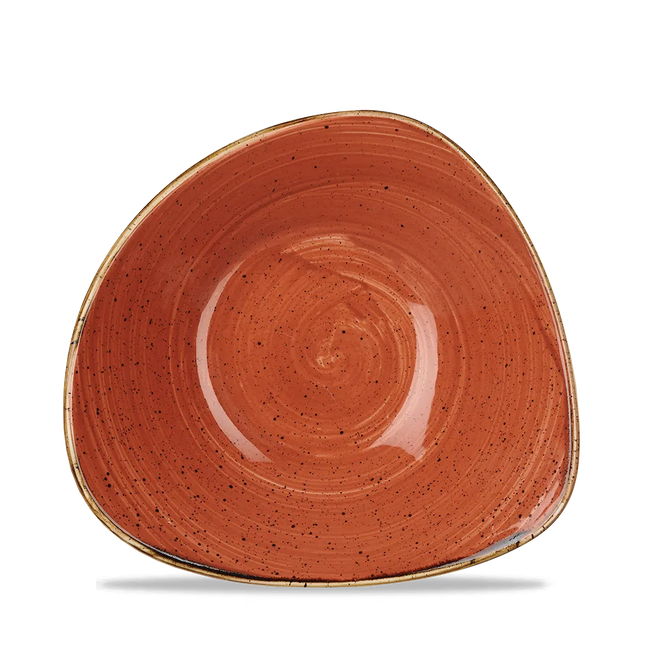 Churchill Stonecast Orange Lotus kom Ø 23 cm – gespikkeld porseleinen kom voor restaurants