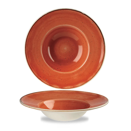 Stonecast Orange Profile Wide Rim Bowl Med 24cm 12/box
