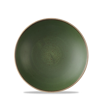 Churchill Stonecast Sorrel Green coupekom Ø 18,2 cm – gespikkelde porseleinen kom voor restaurants