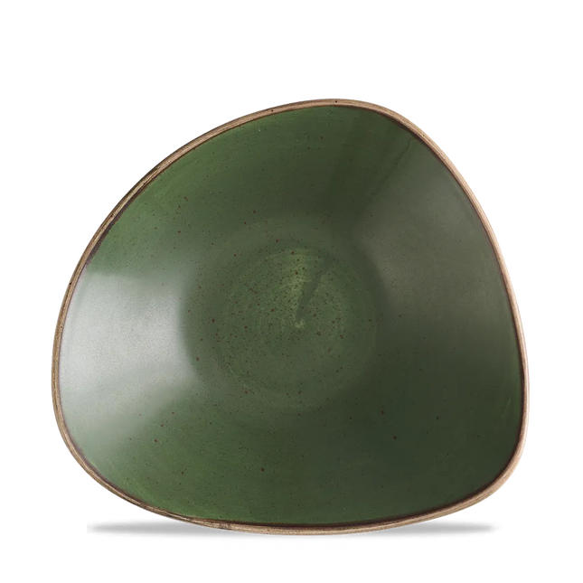 Churchill Stonecast Sorrel Green lotuskom Ø 22,9 cm – gespikkelde porseleinen kom voor restaurants