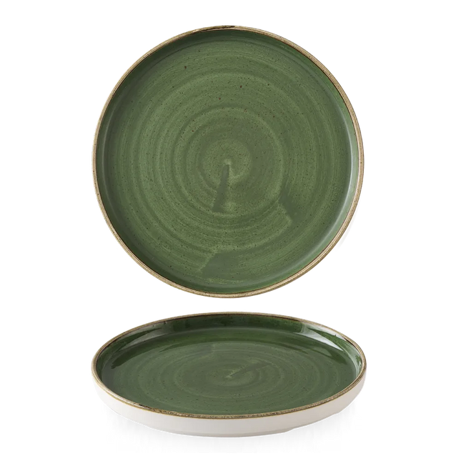 Stonecast Sorrel Green Walled Plate 26 cm 6/box