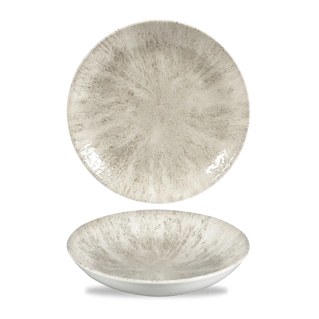 Churchill Stone Agate Grey Evolve coupekom Ø 18 cm – randloze porseleinen kom voor de horecasector