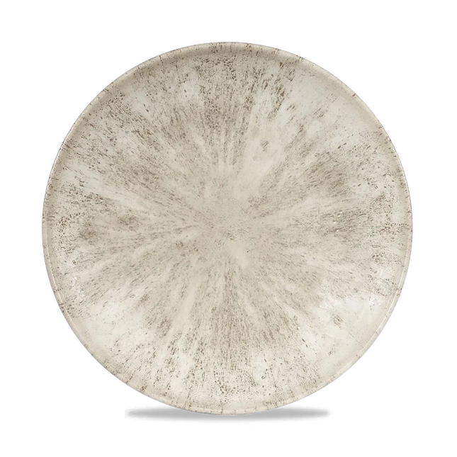 Churchill Stone Agate Grey Evolve coupebord Ø 22 cm – randloos porseleinen bord voor hotels en restaurants