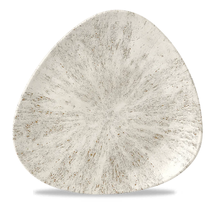 Churchill Stone Agate Grey Lotus bord Ø 25 cm – porseleinen bord voor buffetten en catering