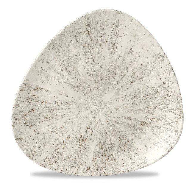 Churchill Stone Agate Grey Lotus bord Ø 25 cm – porseleinen bord voor buffetten en catering