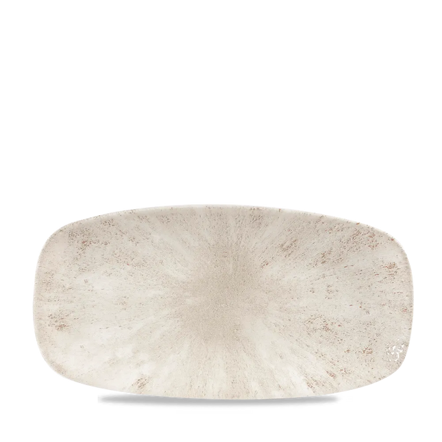 Churchill Stone Agate Grey ovaal chef's bord 29,8 x 15,3 cm – porseleinen presenteerbord voor hotels en restaurants