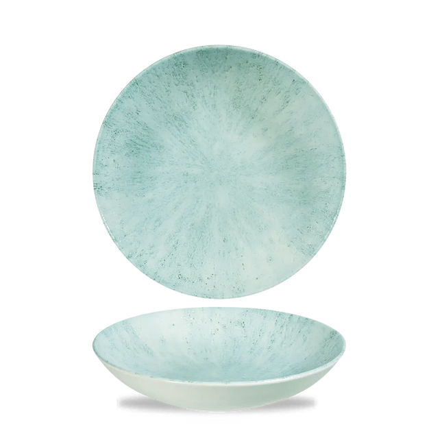Churchill Stone Aquamarine Evolve coupekom Ø 18 cm – randloze porseleinen kom voor professionele keukens