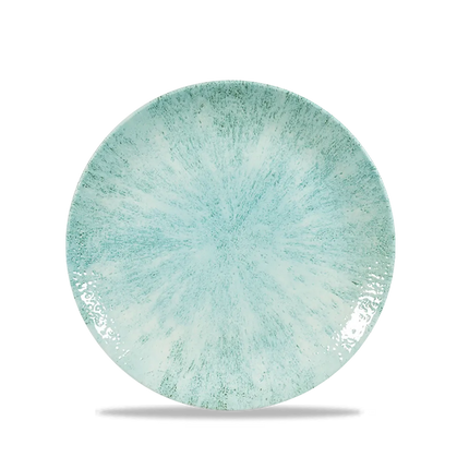 Churchill Stone Aquamarine Evolve coupebord Ø 17 cm – randloos porseleinen bord voor restaurants