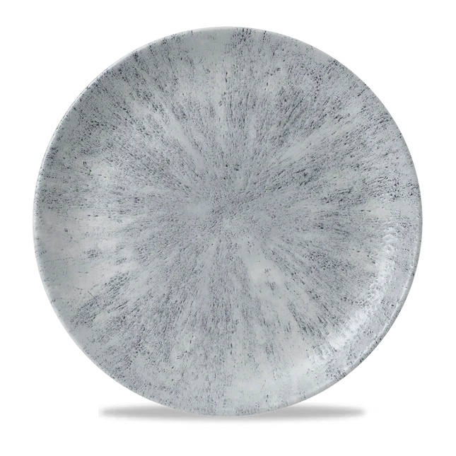 Churchill Stone Pearl Grey Evolve coupebord Ø 29 cm – randloos porseleinen bord voor restaurants