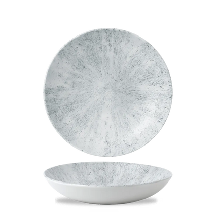 Churchill Stone Pearl Grey Evolve coupekom Ø 25 cm – randloze porseleinen kom voor hotels en restaurants
