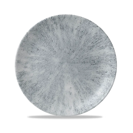 Churchill Stone Pearl Grey Evolve coupebord Ø 22 cm – randloos porseleinen bord voor fine dining