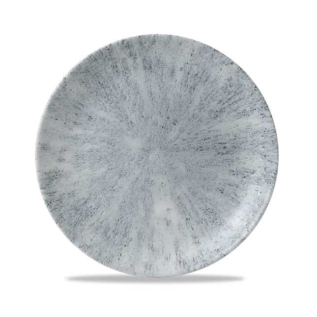 Churchill Stone Pearl Grey Evolve coupebord Ø 22 cm – randloos porseleinen bord voor fine dining