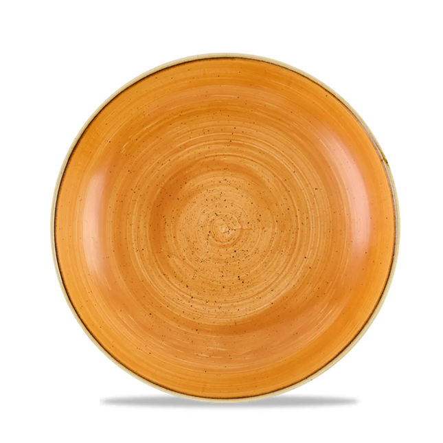 Churchill Stonecast Tangerine coupe kom Ø 24,8 cm – ruime oranje serveerkom voor horeca