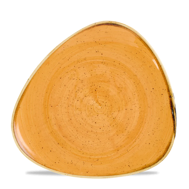 Churchill Stonecast Tangerine Lotus bord Ø 23 cm – oranje bloemvormig bord voor horeca