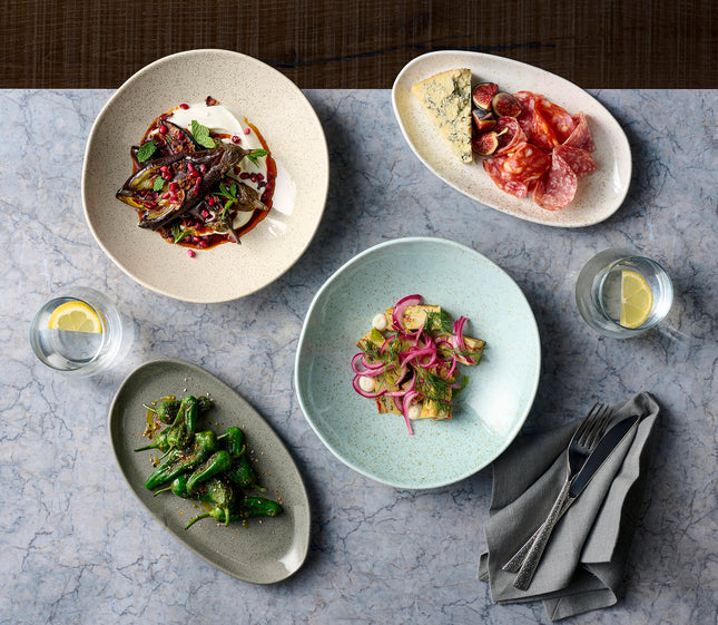 Churchill Stonecast Grey Organic collectie – grijs porseleinen servies voor de horeca