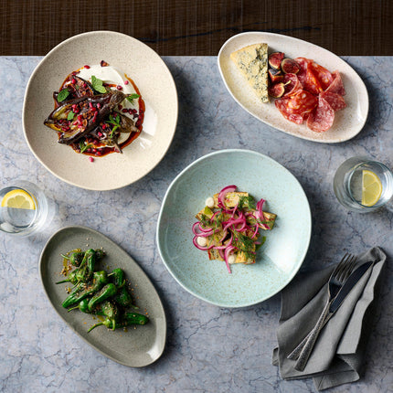 Stonecast Duck Egg Natural Organic Platter 26 x 20 cm 6/box