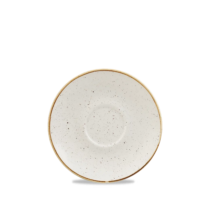 Churchill Stonecast Barley White cappuccinoschotel Ø 16 cm – porseleinen schotel voor buffetten en catering