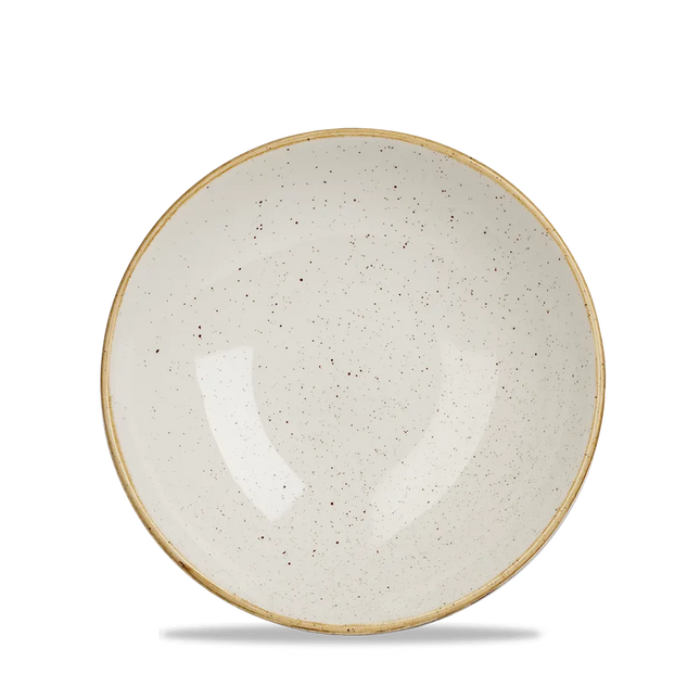 Churchill Stonecast Barley White coupekom Ø 18 cm – randloze porseleinen kom voor hotels en restaurants