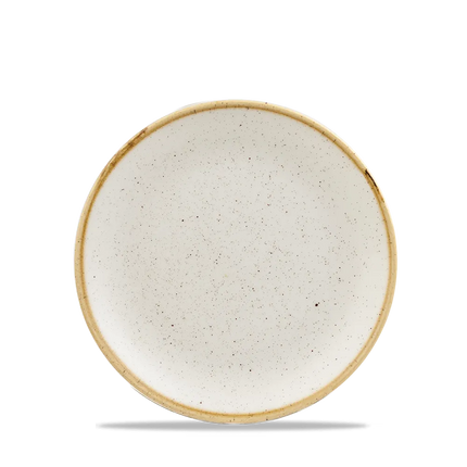 Churchill Stonecast Barley White Evolve coupebord Ø 17 cm – randloos porseleinen bord voor fine dining