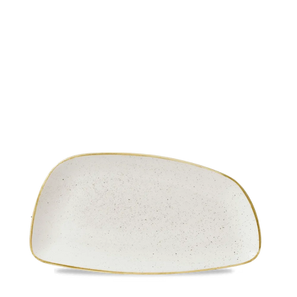 Churchill Stonecast Barley White geometrisch chef's bord 30 x 15,5 cm – porseleinen presenteerbord voor professionele keukens