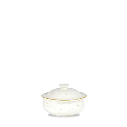 Churchill Stonecast Barley White stoofpot met deksel 444 ml – porseleinen stoofpotje voor professionele keukens