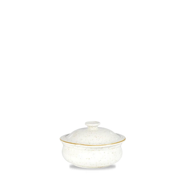 Churchill Stonecast Barley White stoofpot met deksel 444 ml – porseleinen stoofpotje voor professionele keukens